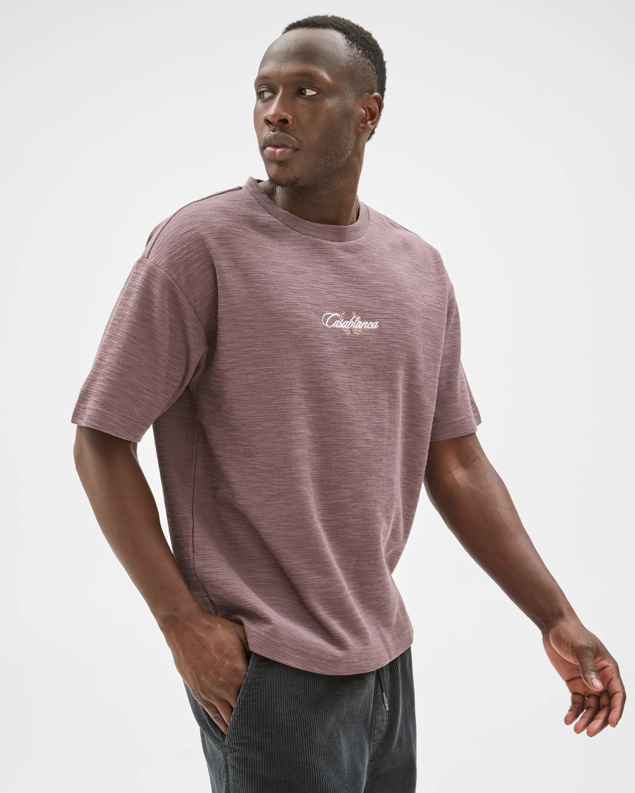 Commons Textured Graphic T-Shirt - Maroon Casablanca 4 of 6