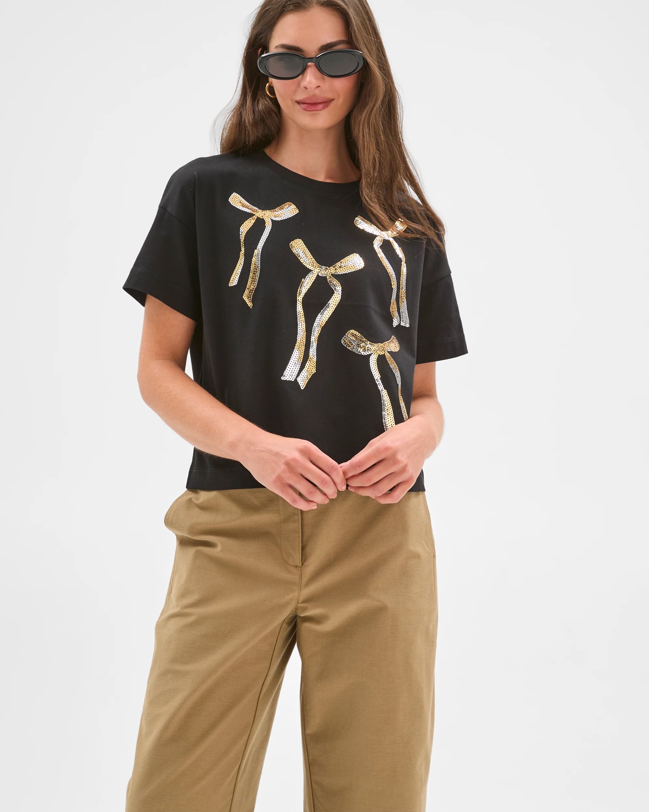 Petites Australian Cotton Boxy Crop Christmas Graphic T-Shirt 2 of 6