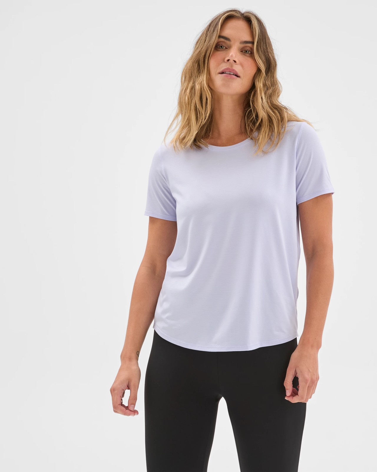 Active Twist Back Running T-Shirt - Lilac 3 of 6