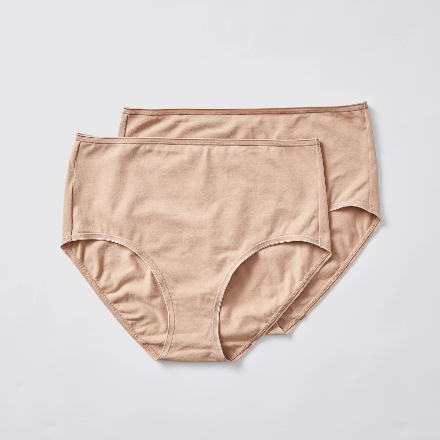 2 Pack Aloe Vera Infused Full Briefs - Brown Latte 4 of 4