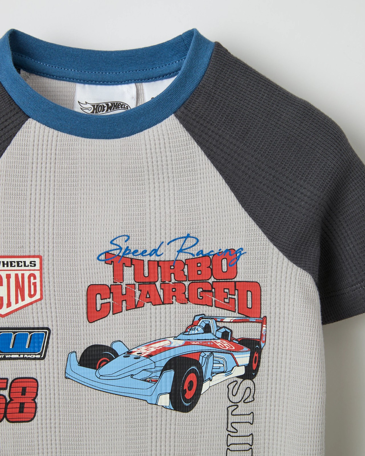 Licensed Hot Wheels Australian Cotton Younger Boys Elevated Rib Pyjama Set 2 of 3