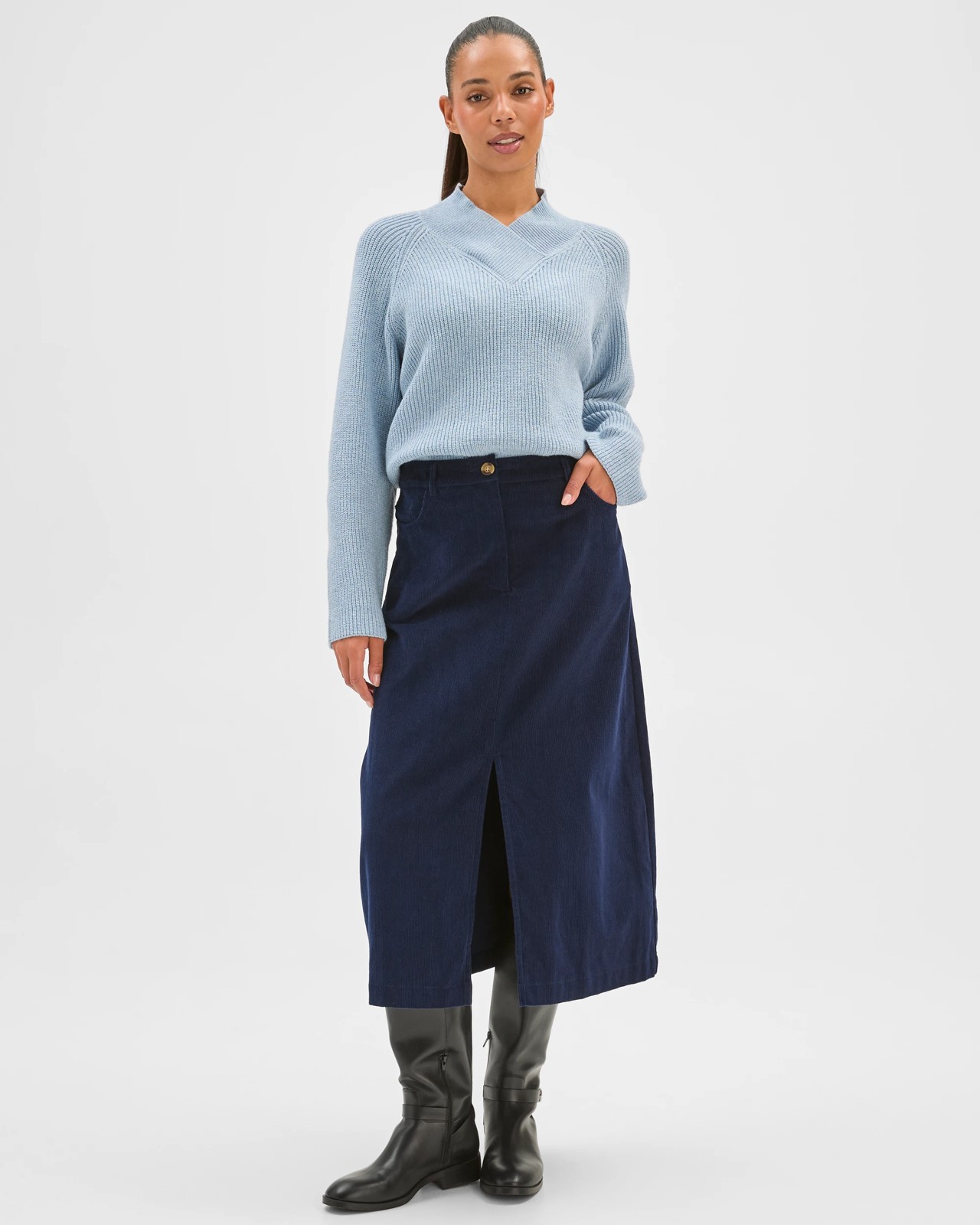 Corduroy Midi Skirt 3 of 6
