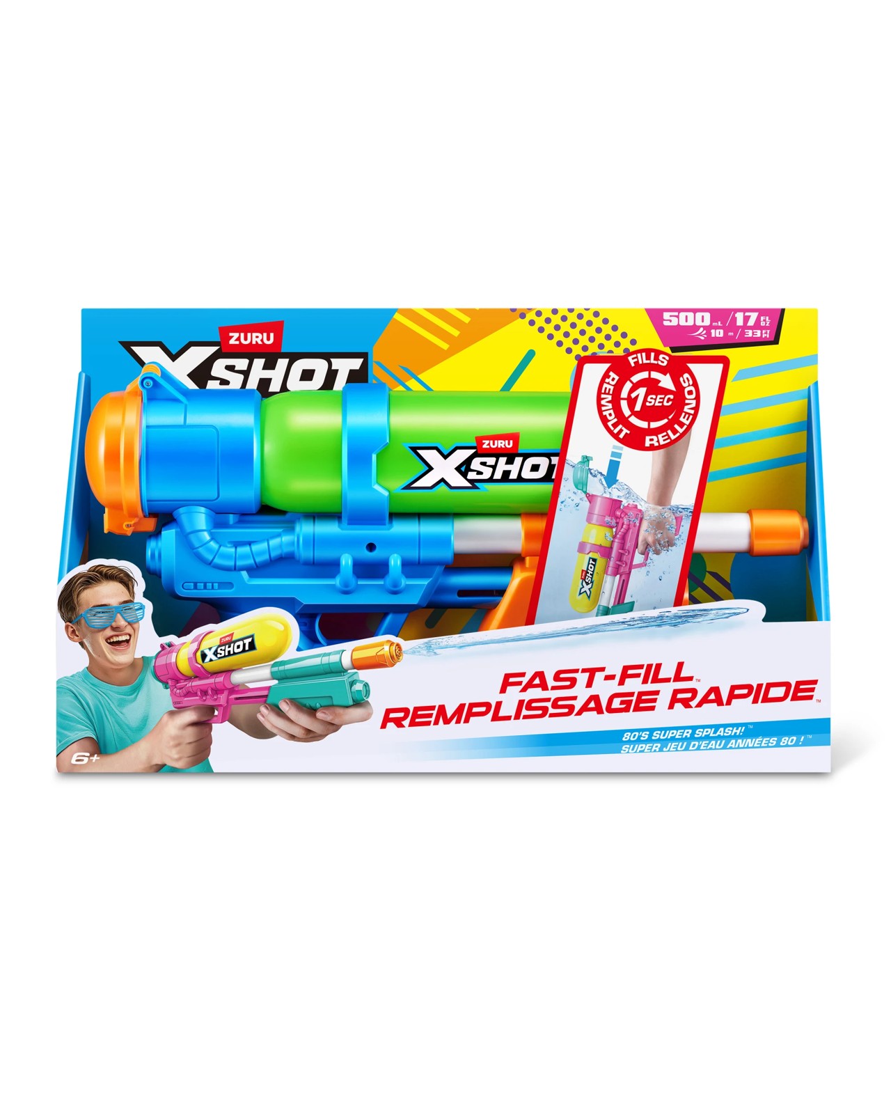 XSHOT Water Fast Fill Retro Water Blaster by ZURU 2 of 6