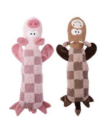 Pet Toy Checker Plush  - Assorted - Anko