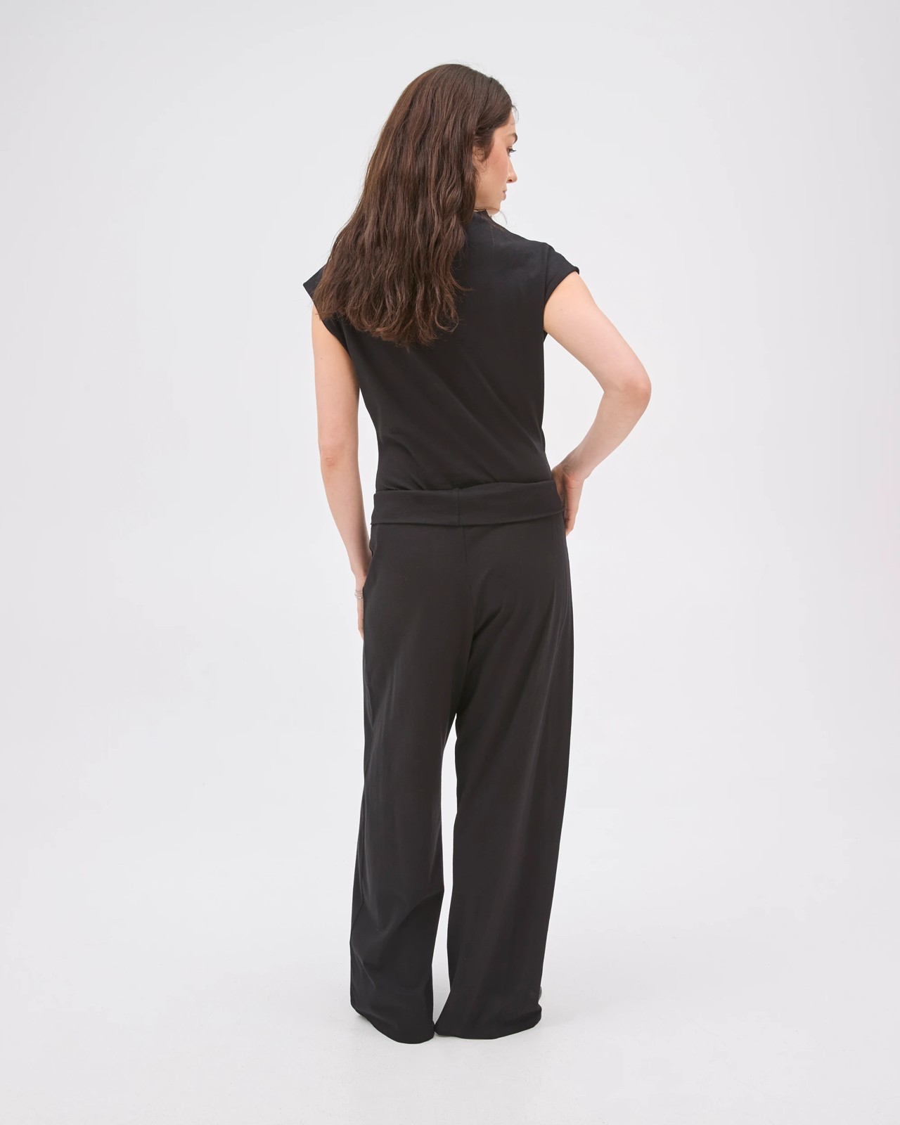 Lily Loves Australian Cotton Straight Leg Frill Pants - Black 5 of 6