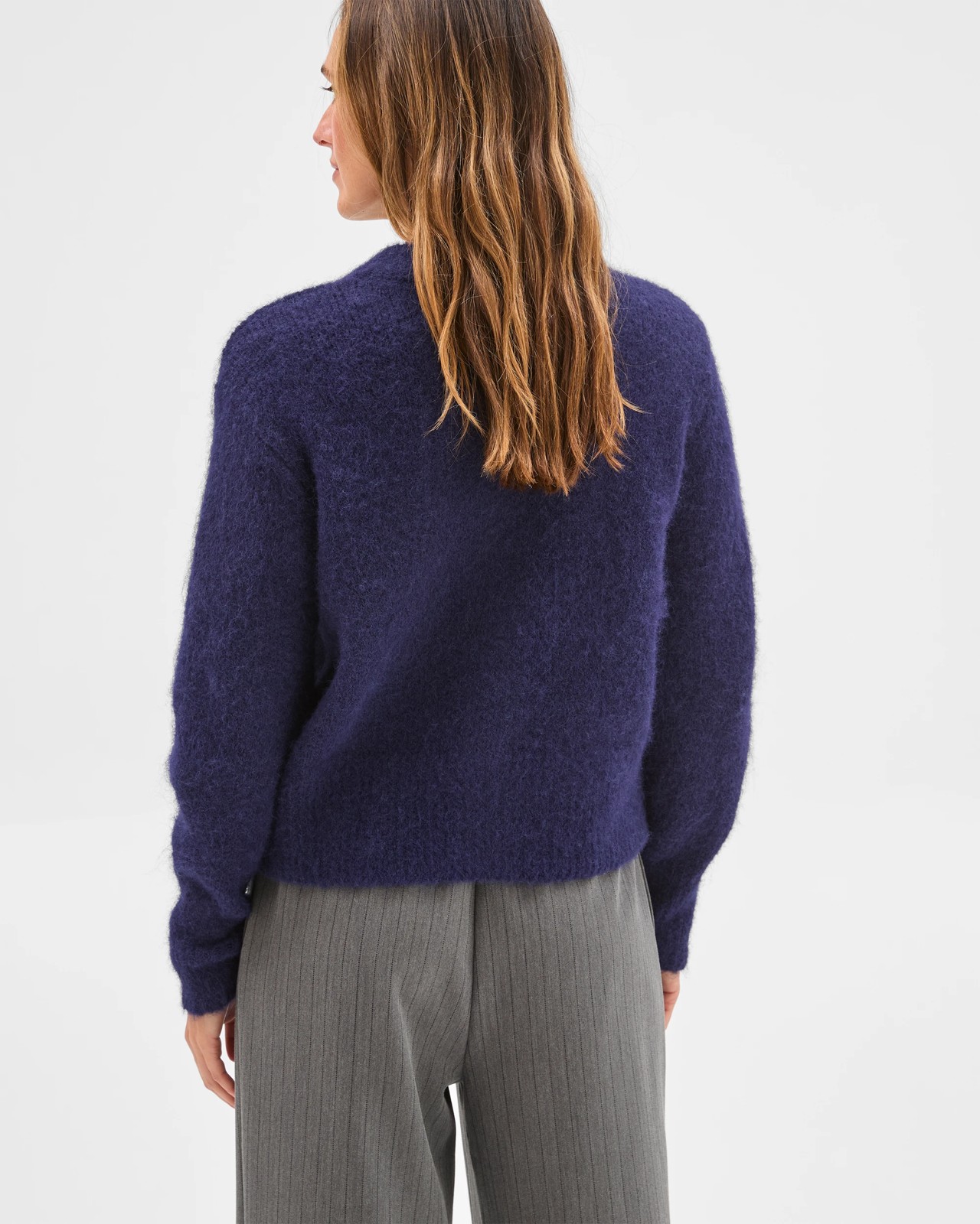 Preview Long Sleeve Plush Cardigan - Ink Navy 6 of 6