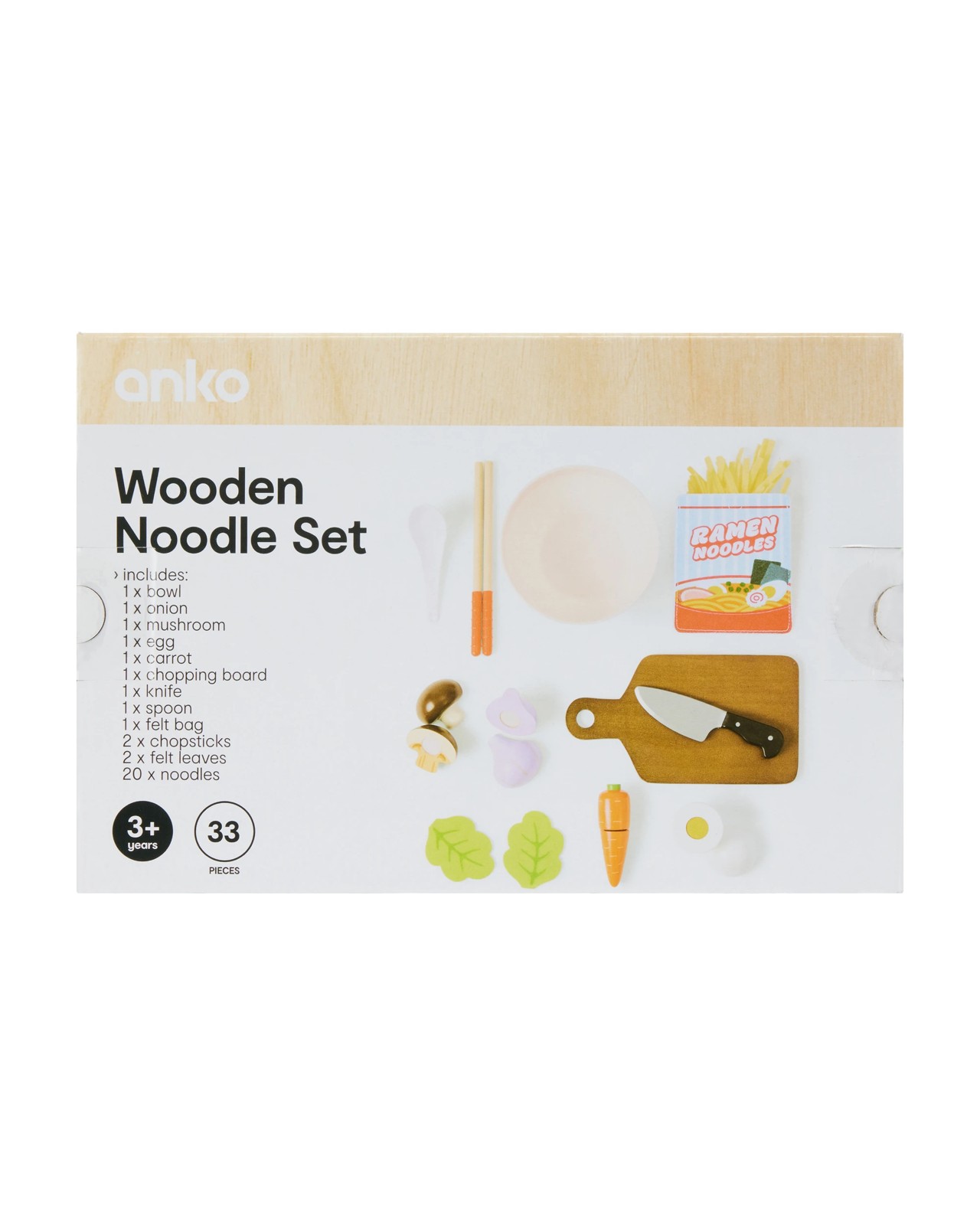 33 Piece Wooden Noodle Set 6 of 6
