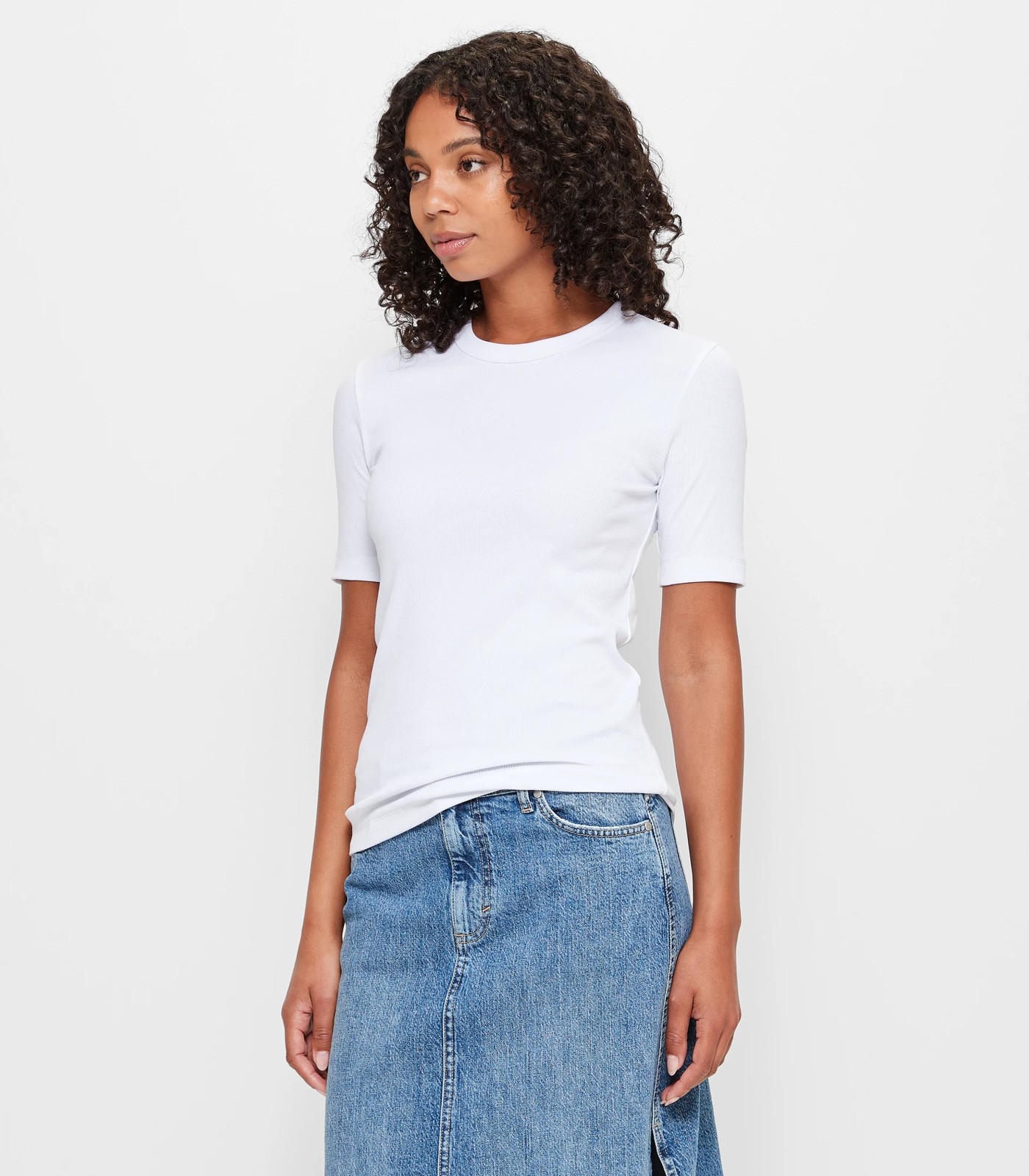 Australian Cotton Rib Layer T-Shirt - White | Target Australia
