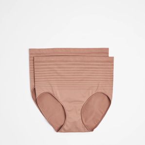 Womens Seamfree Matte and Shine Full Briefs 2 Pack thumbnail 2