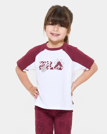 Aria Oversized Short Sleeve White T-Shirt - Fila