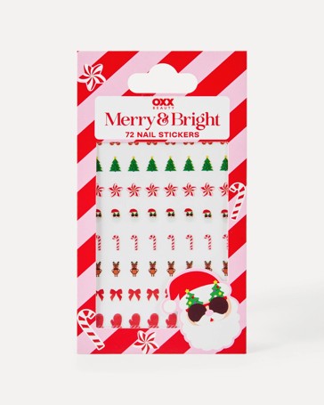OXX Beauty 72 Piece Merry & Bright Nail Stickers