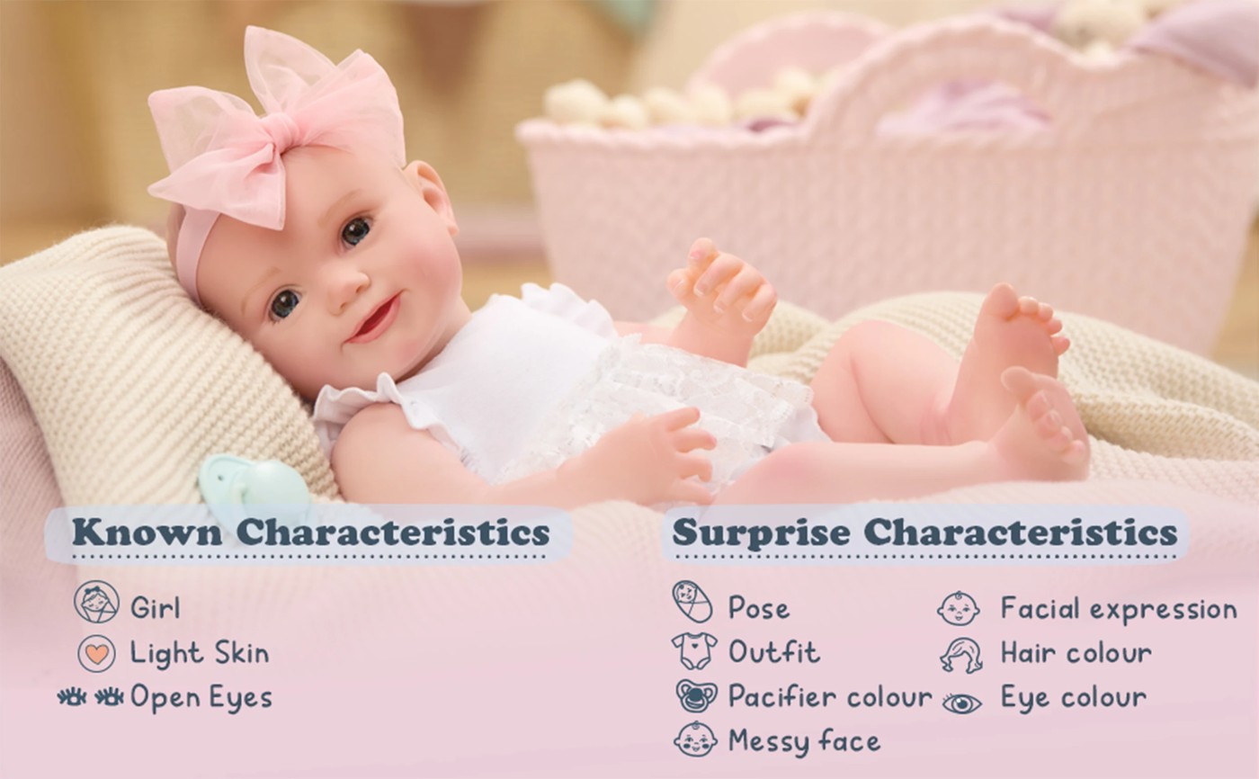 BABY born Real Baby Doll Girl, Open Eyes - Assorted 3 of 5