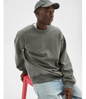 Commons Australian Cotton Blend Oversized Heavyweight Fleece Crew Jumper