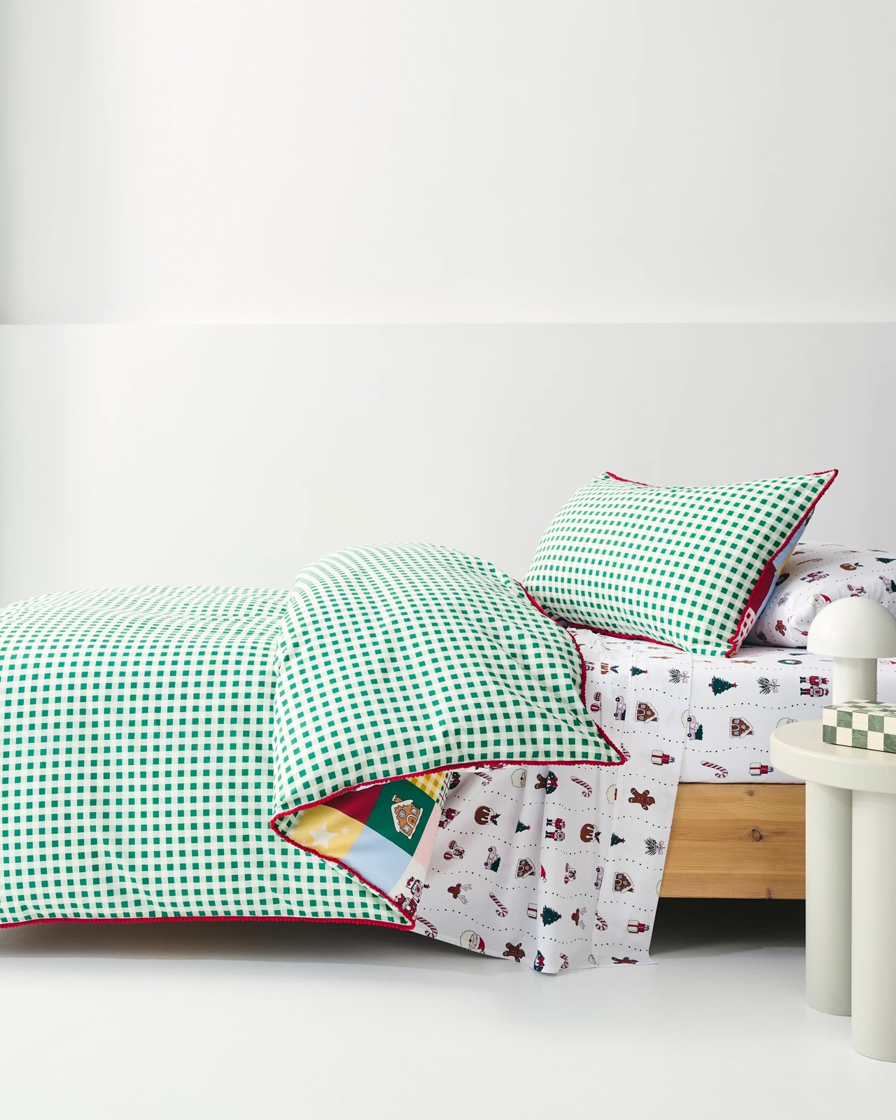 Christmas Printed Patchwork Quilt Cover Set 2 of 6