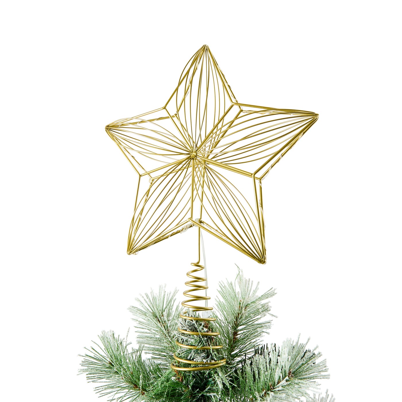 Anko Battery Operated LED Light Up Wire Star Tree Topper 3 of 5