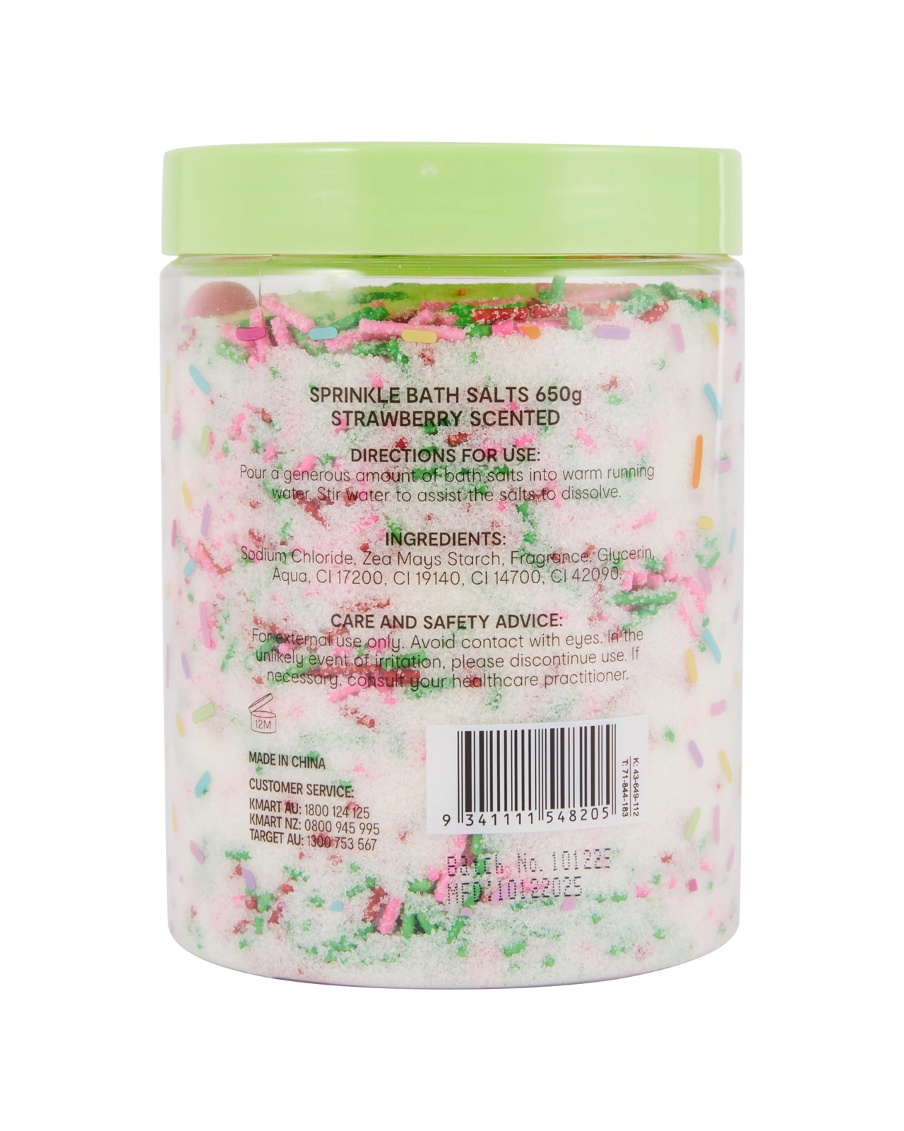 OXX Bodycare Sprinkle Bath Salts 650g - Strawberry Scented 3 of 4