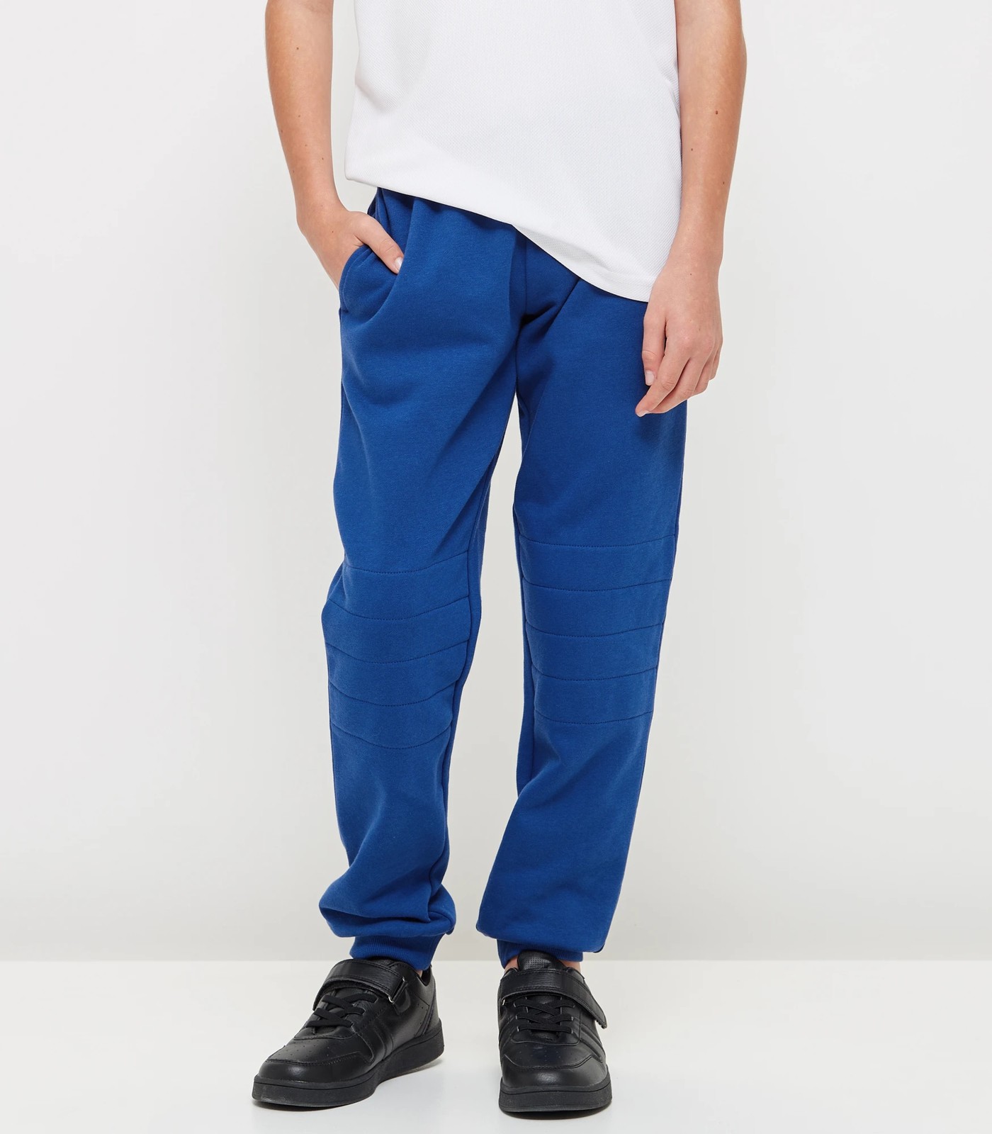 Fleece School Cuffed Trackpants - Royal Blue