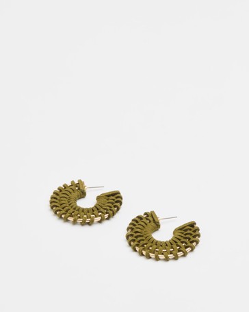 Faux Suede Hoop Earrings