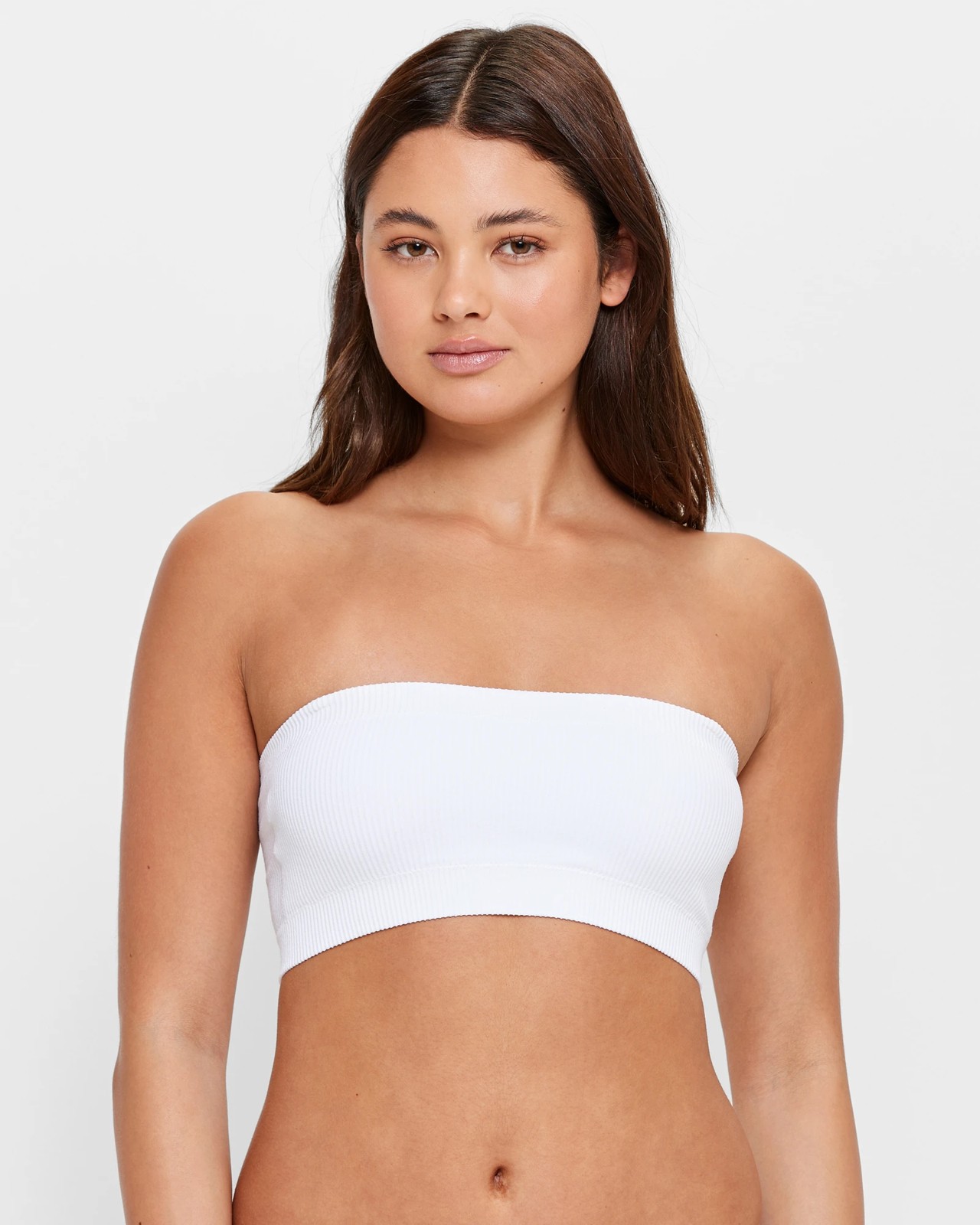 White Bandeau Top, White Bandeau Crop Top