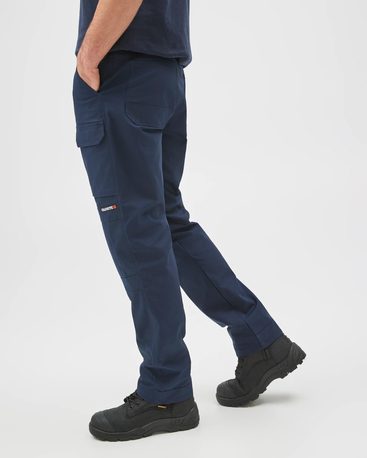 Australian Cotton Kneepad Work Performance Pants - Graphite - Navy Blue 4 of 5