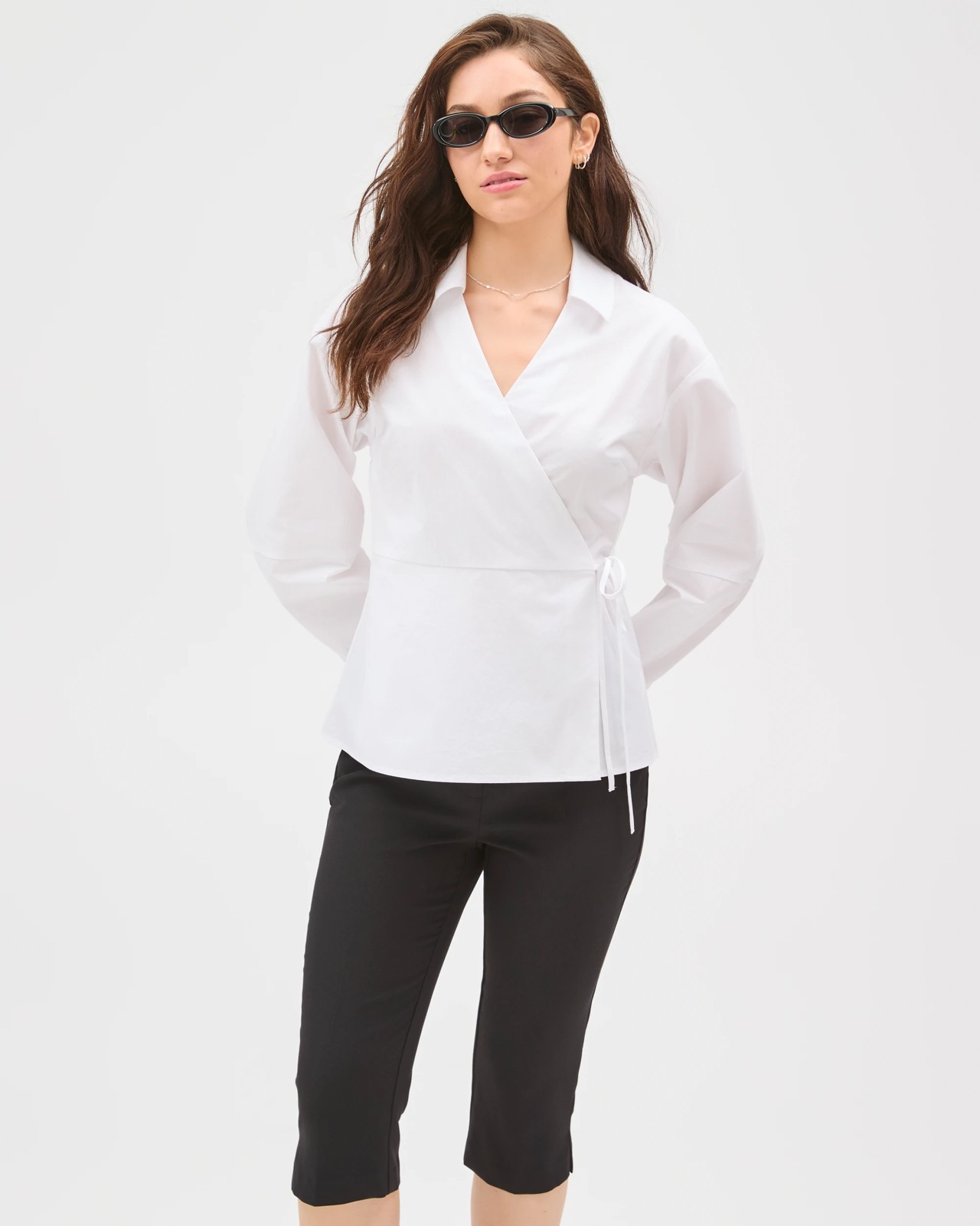 Lily Loves Australian Cotton Wrap Poplin Shirt - White 4 of 5