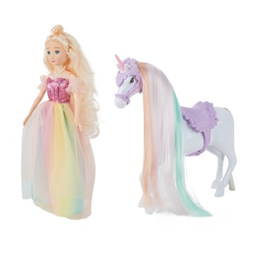 5 Piece Fashion Doll Unicorn Fantasy Set