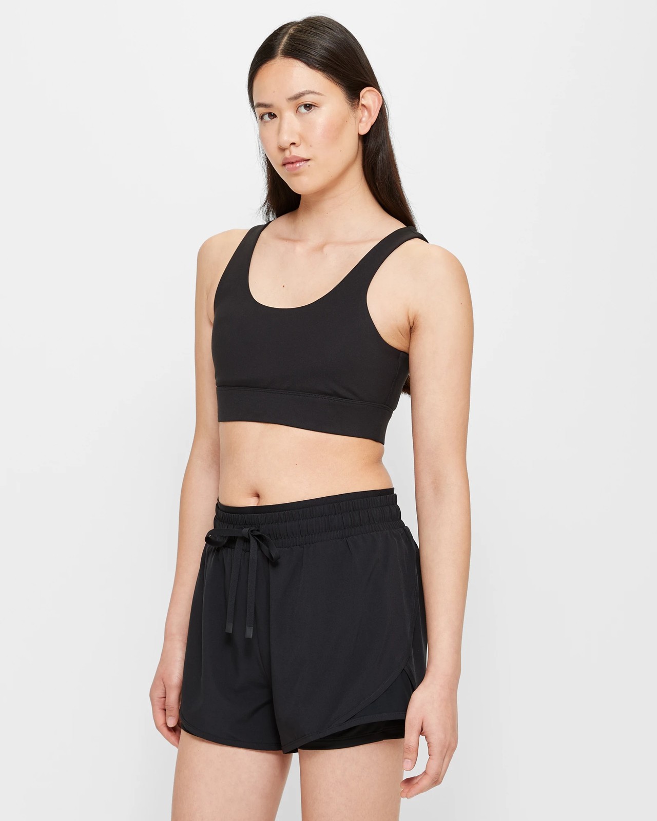 Double layered best sale running shorts