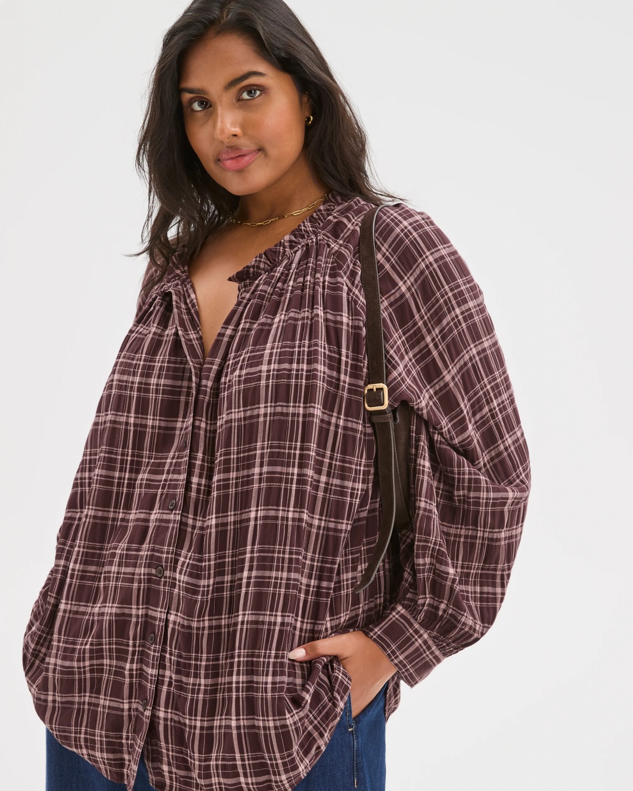 Plus Size Long Sleeve Romantic Blouse 5 of 5