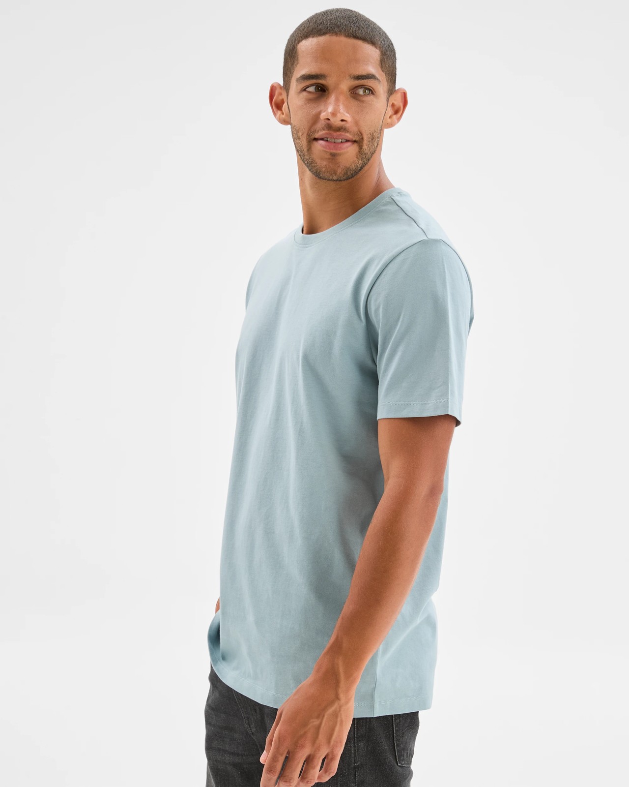Australian Cotton T-Shirt - Dusty Teal 3 of 6