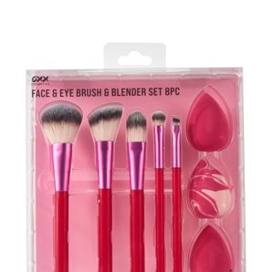 OXX Cosmetics 8 Piece Face and Eye Brush and Blender Set