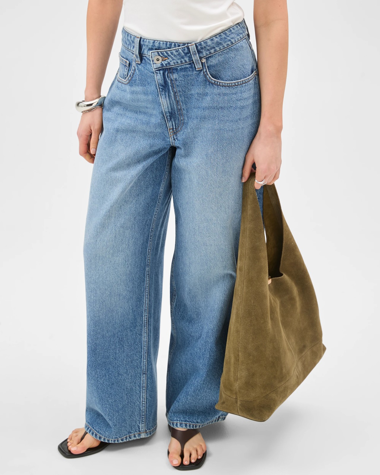 Lily Loves Cross Over Curve Leg Denim Jeans 5 of 5