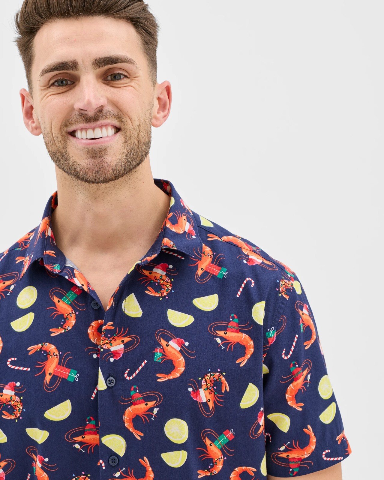 Christmas Shrimp All Over Print Shirt 3 of 5