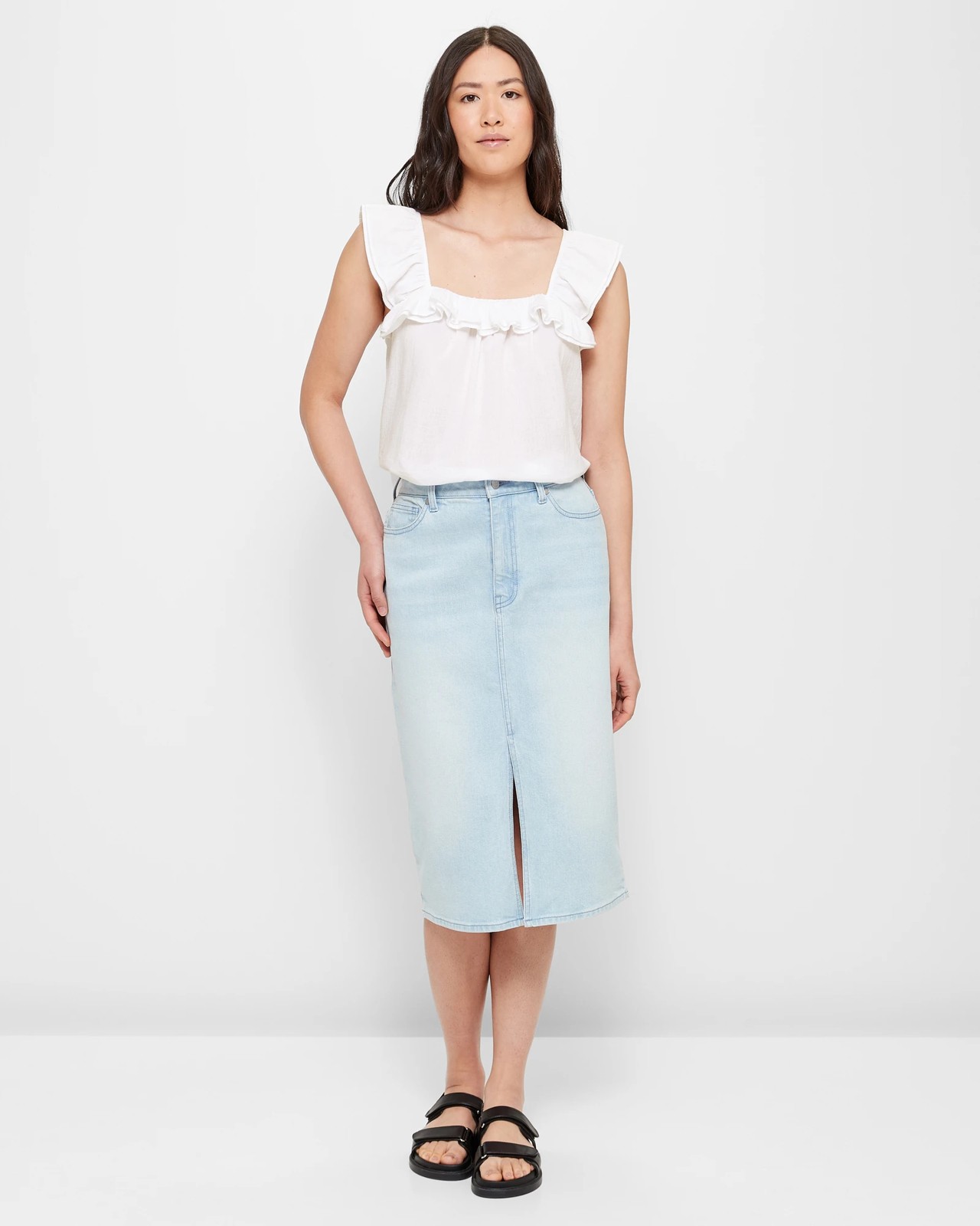 Sleeveless Double Ruffle Top 2 of 5