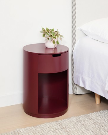 Anko Chloe Bedside Table - Burgundy