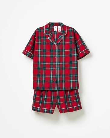 Family Matching Christmas Check Australian Cotton Older Kids Pyjama Set