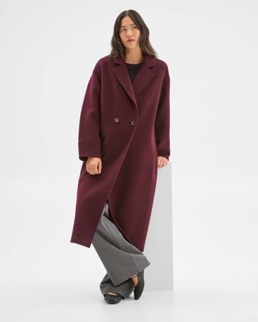 Preview Wool Blend Double Breasted Cocoon Coat
