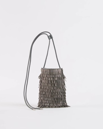 Beaded Fringe Crossbody Bag