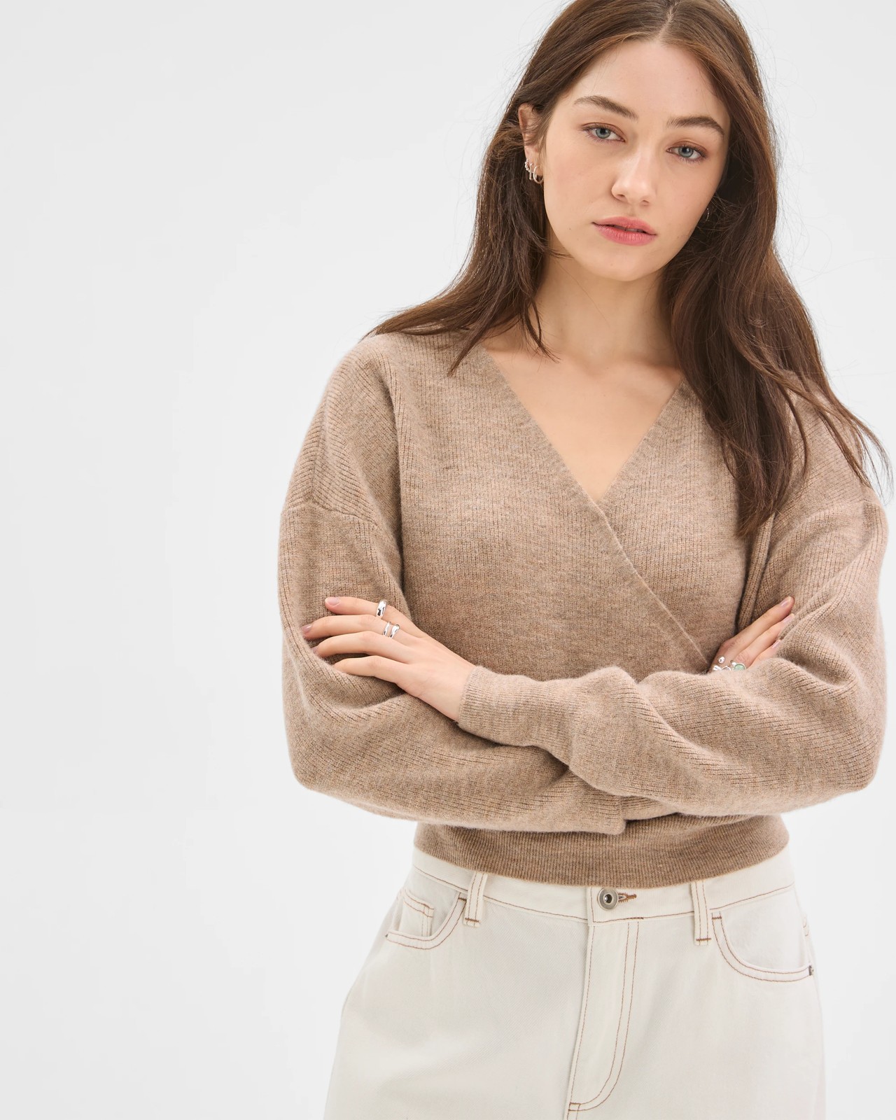 Lily Loves Wrap Jumper - Pine Nut Marle 3 of 6