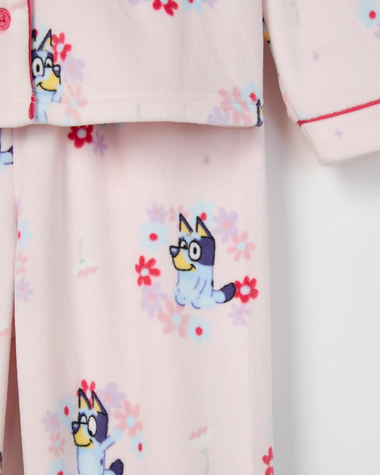 Bluey Australian Cotton Younger Girls Fleece Pyjama Set 3 of 3