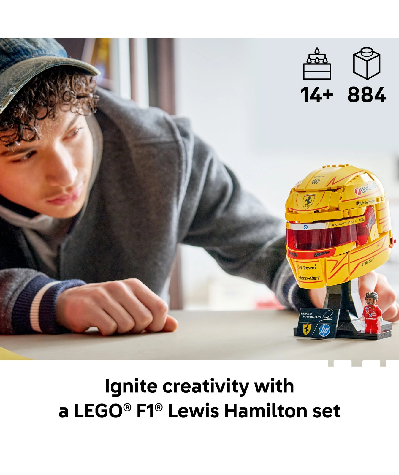 LEGO® Editions Formula 1 Scuderia Ferrari HP Lewis Hamilton Helmet 2 of 6