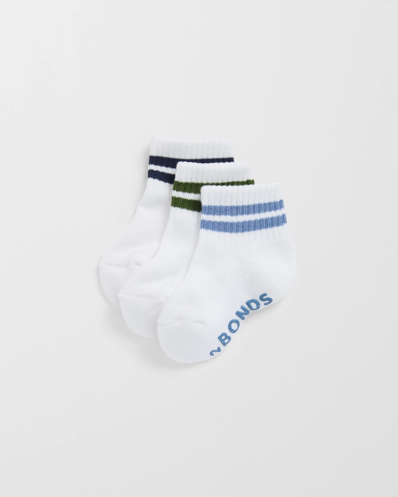 Bonds Baby 3 Pack Ultimate Comfort Quarter Crew Socks 5 of 5