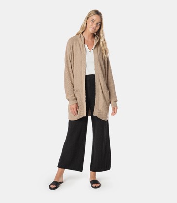 Piping Hot Longline Hooded Cardigan