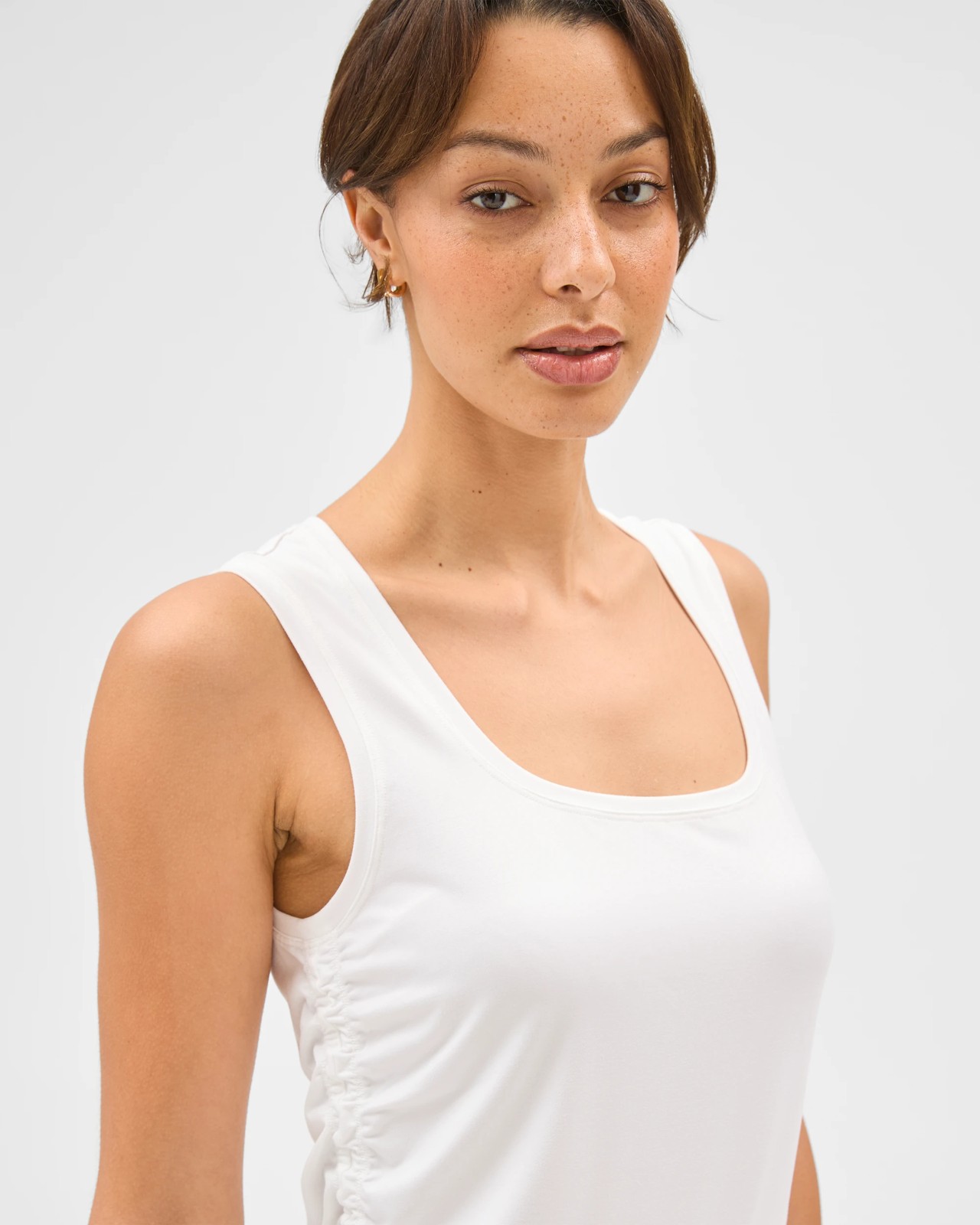 Active Studio Luxe Ruched Tank Top - White 5 of 6
