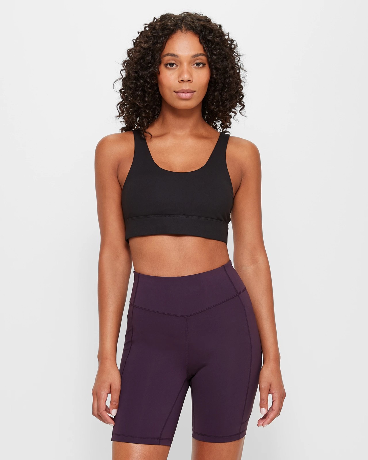 Active Infinity Sculpt High Rise Bike Shorts - Deep Plum