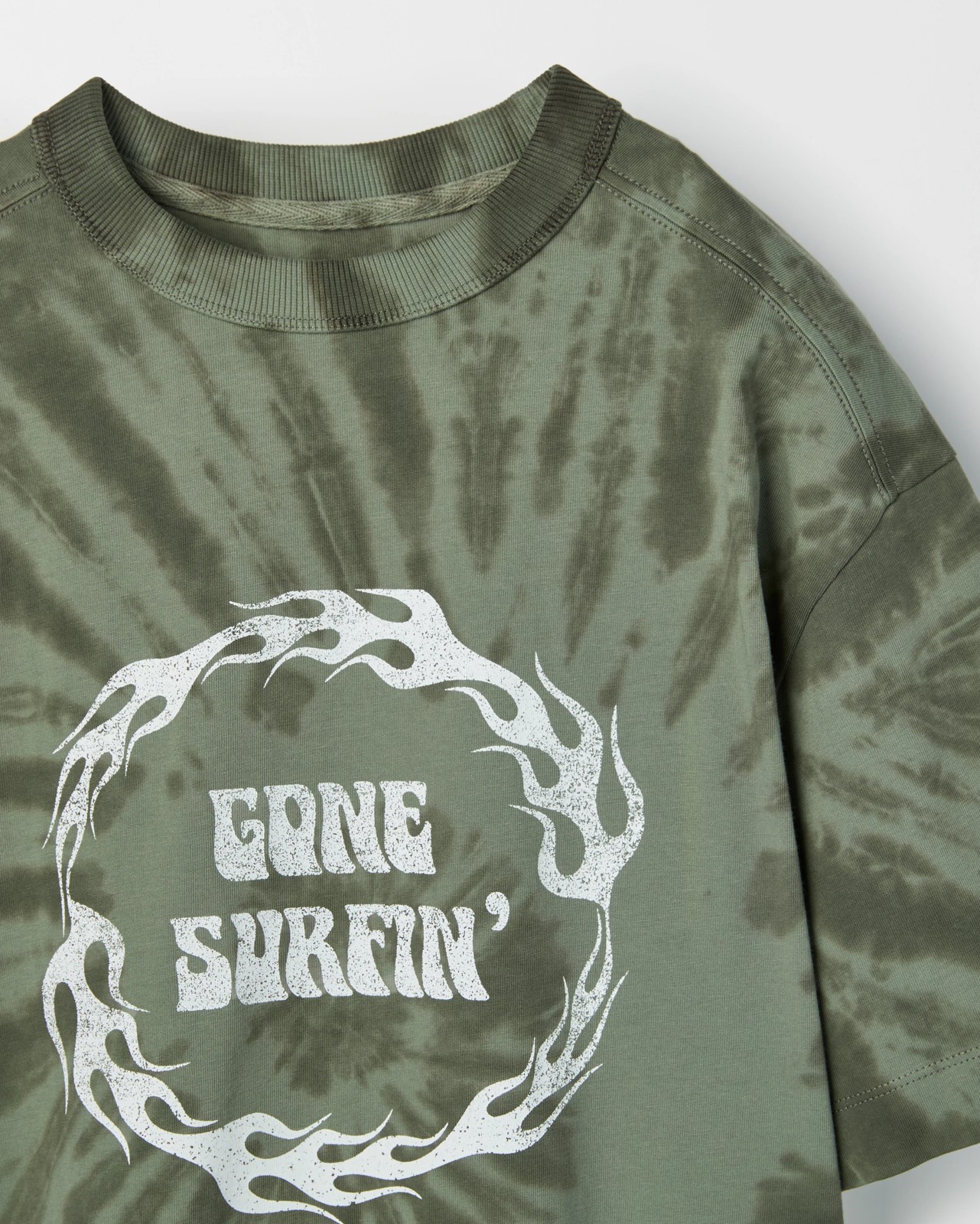Australian Cotton Oversized Tie Dye T-Shirt - Green 5 of 5