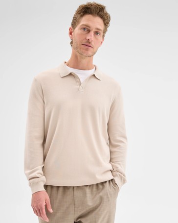 Preview Long Sleeve Knit Polo Top