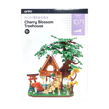 1071 Pieces Mini Blocks Flower Series: Cherry Blossom Treehouse - Anko