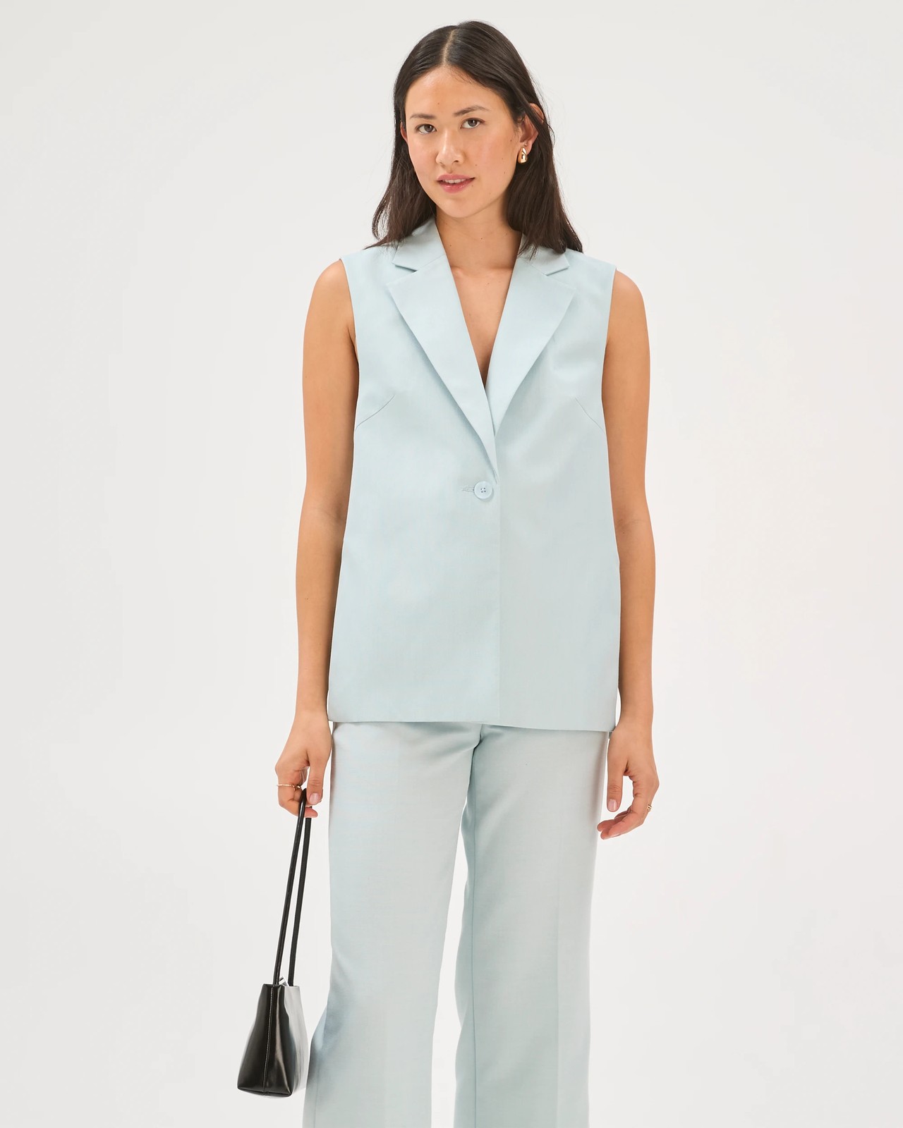 Preview Textured Tailored Back V Detail Vest 2 of 5