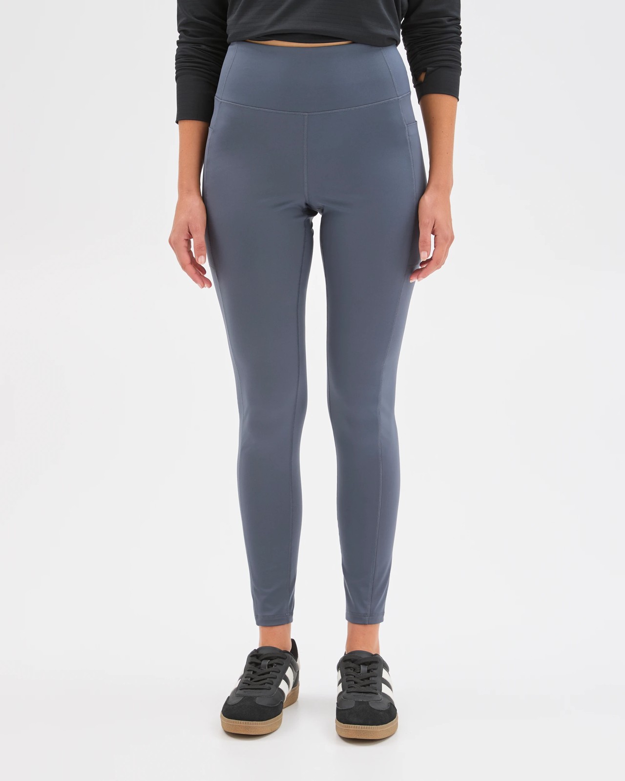 Fleece Lined Full Length Tights - Smoke 6 of 6