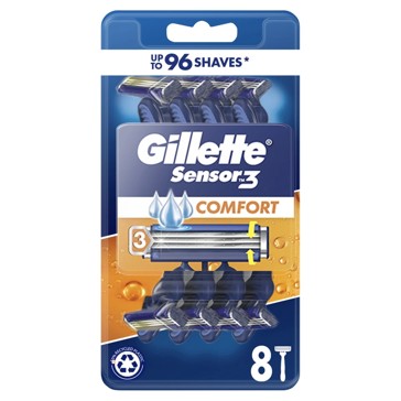 Gillette Sensor 3 Comfort Disposable Razors - 8 Pack